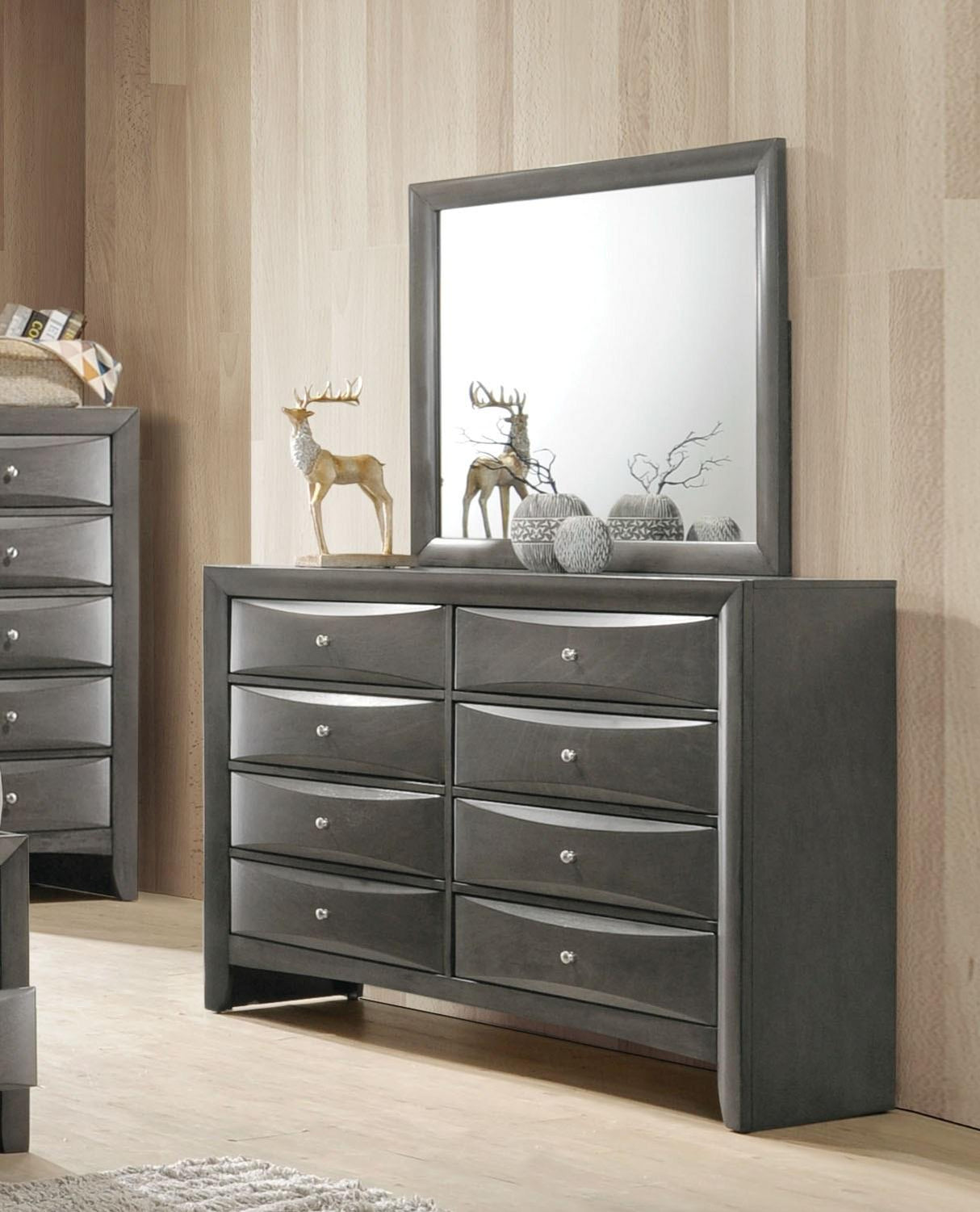 Ireland Gray Oak Mirror - galleria furniture outlet