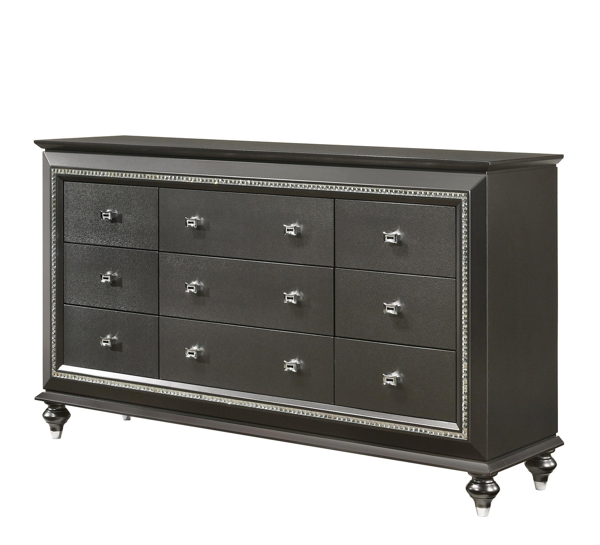 Kaitlyn Metallic Gray Dresser - galleria furniture outlet