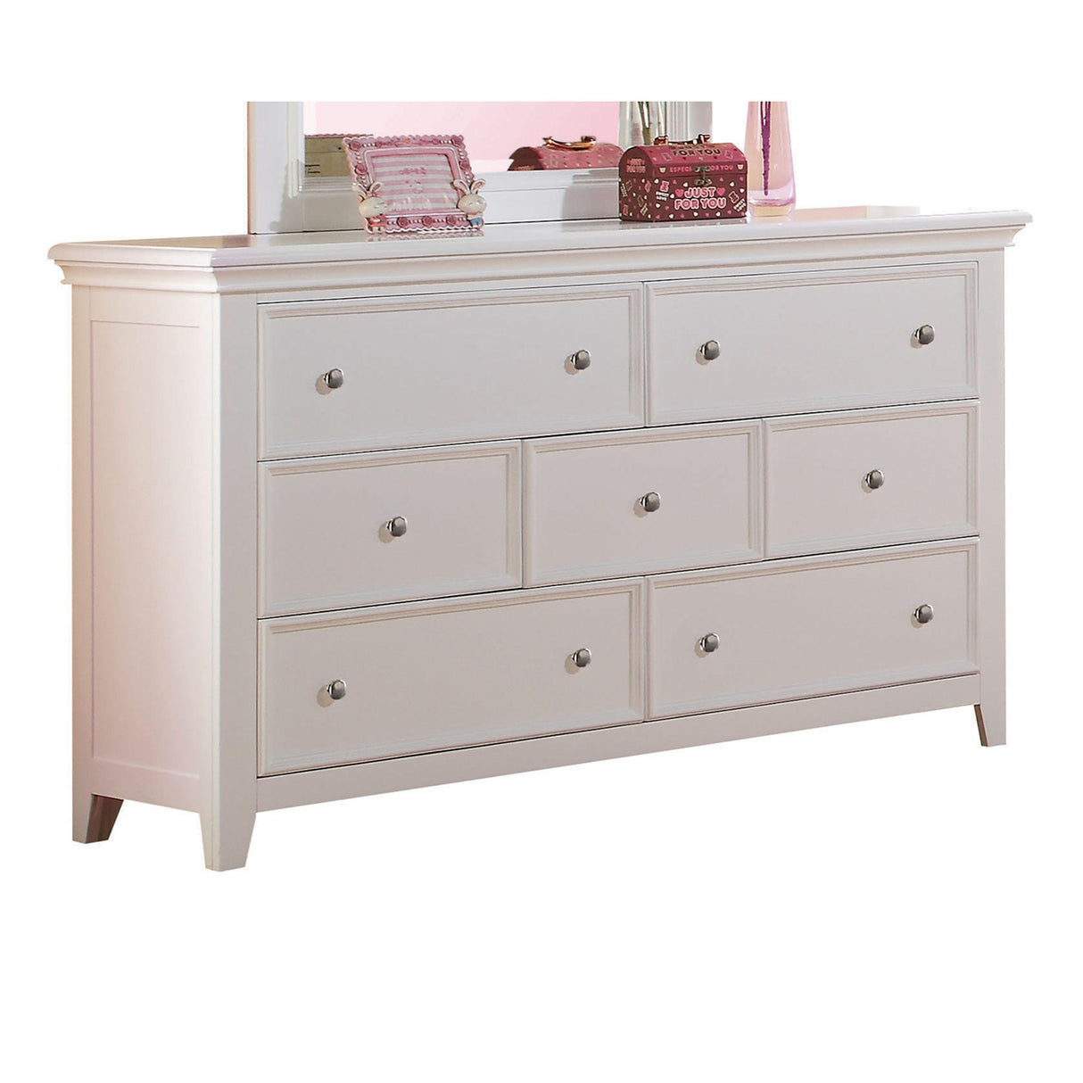 Lacey White Dresser - galleria furniture outlet
