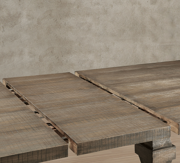 Landon Salvage Brown Dining Table - galleria furniture outlet