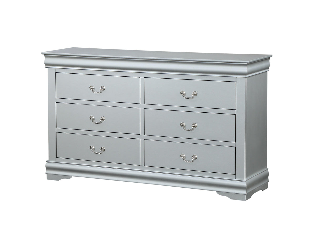 Louis Philippe Platinum Dresser - galleria furniture outlet