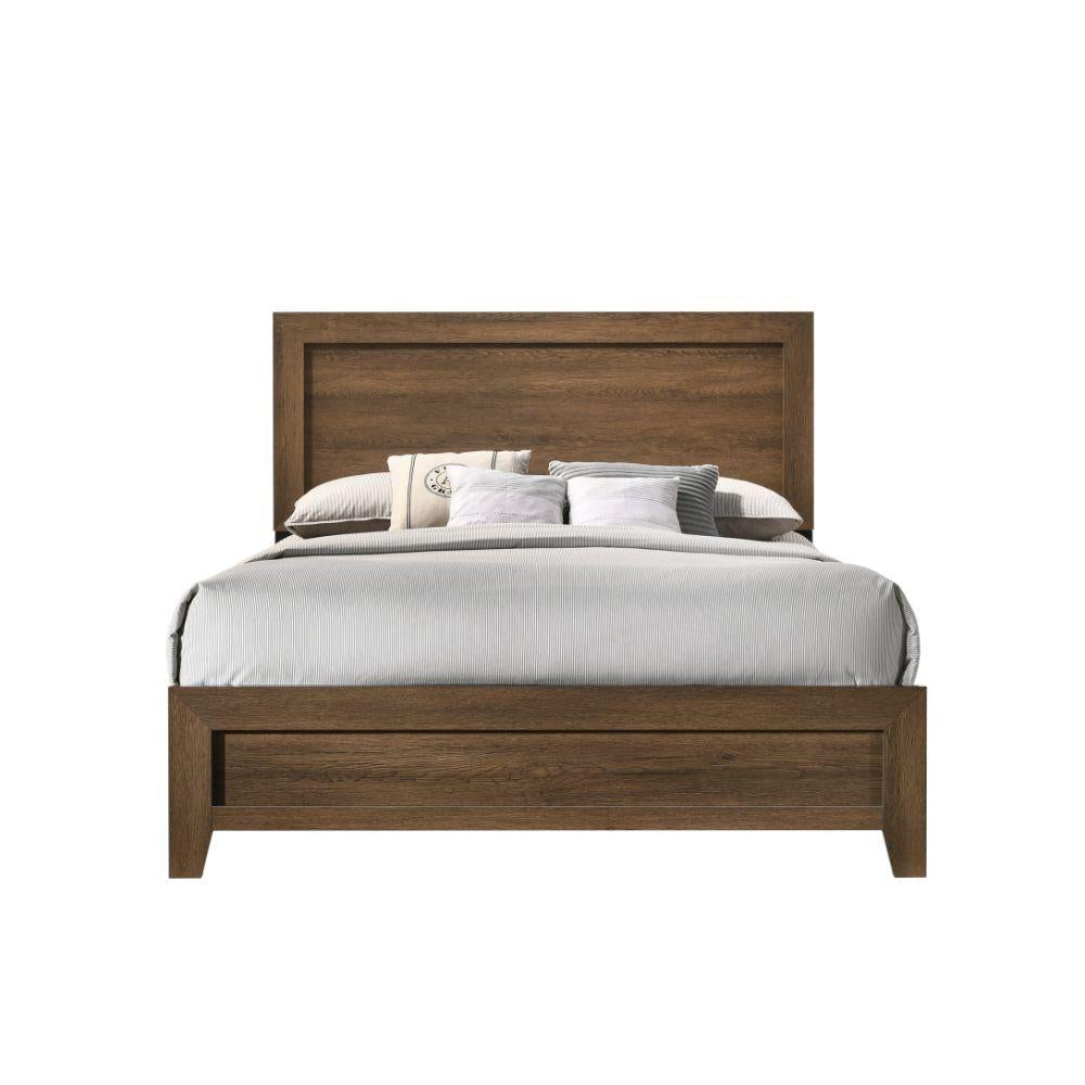 Miquell - Queen Bed - Brown, Light - 84" - galleria furniture outlet