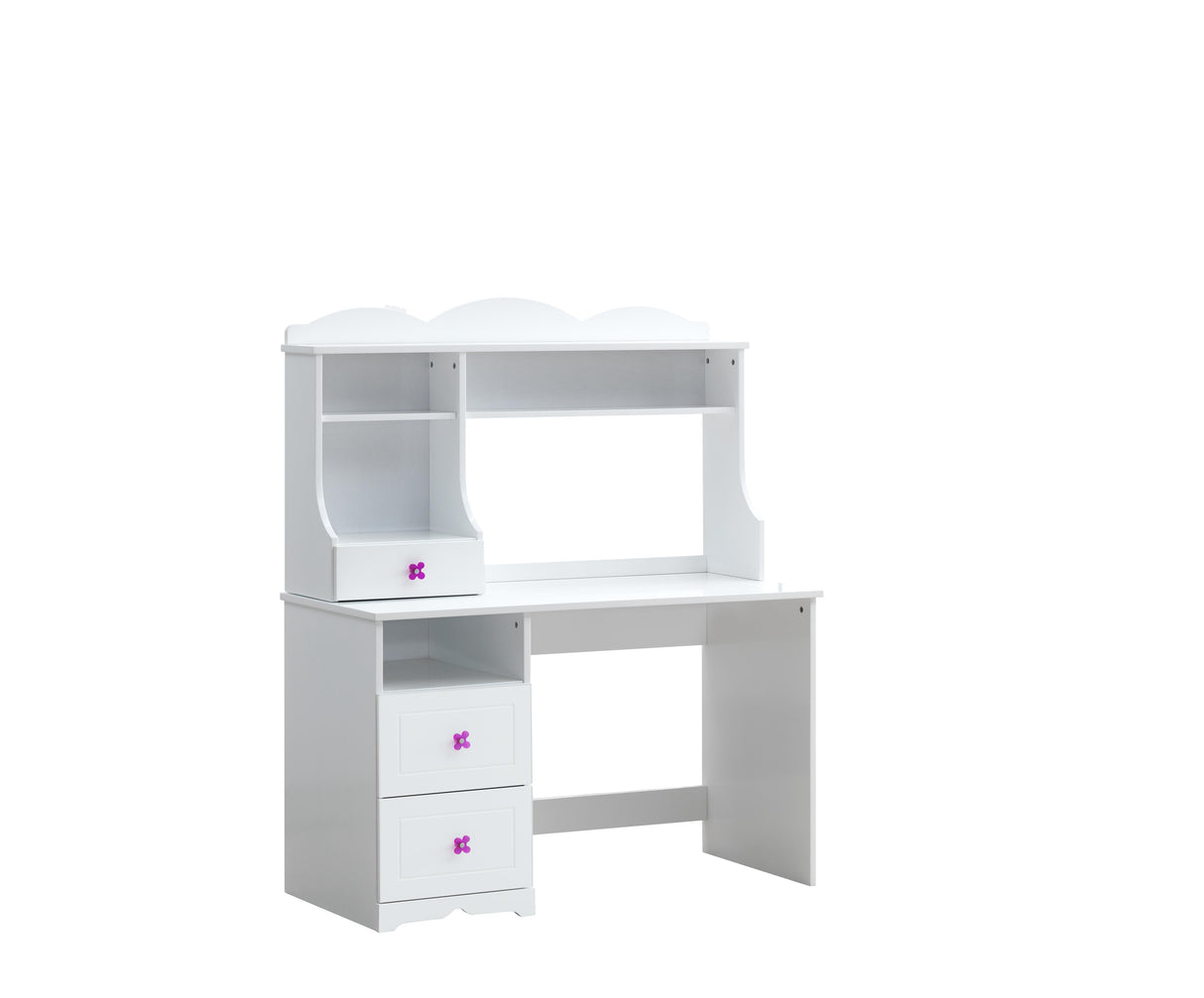 Meyer White Hutch - galleria furniture outlet