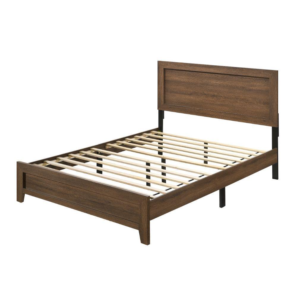 Miquell - Queen Bed - Brown, Light - 84" - galleria furniture outlet