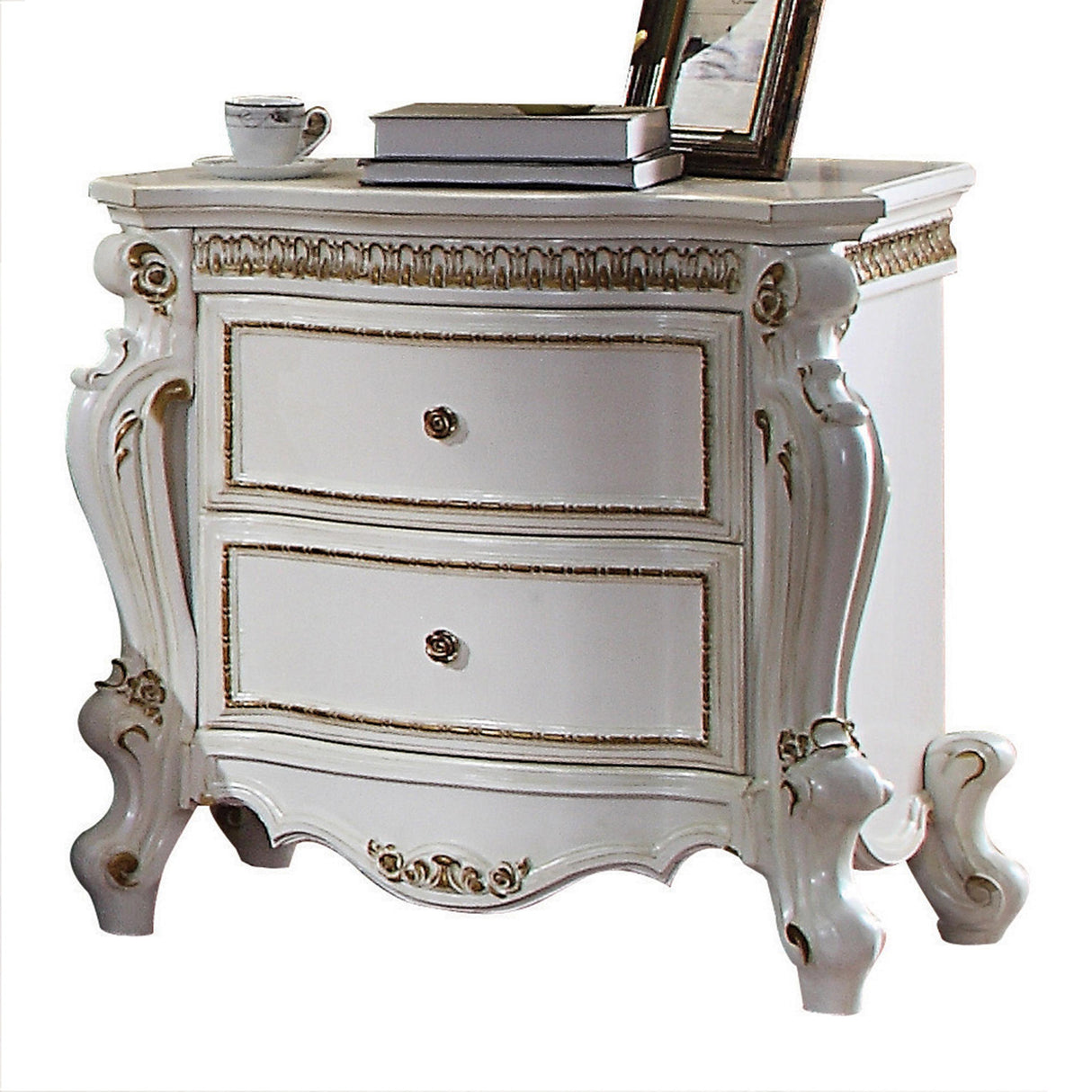 Picardy Antique Pearl Nightstand - galleria furniture outlet