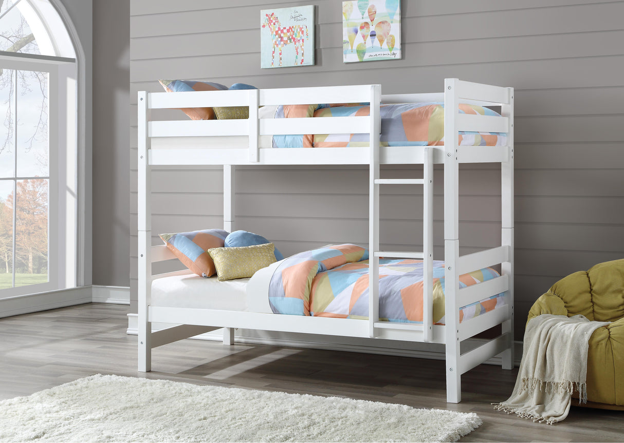Ronnie White Bunk Bed (Twin/Twin) - galleria furniture outlet