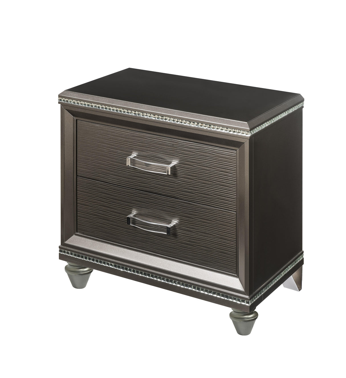Sadie Dark Champagne Nightstand - galleria furniture outlet