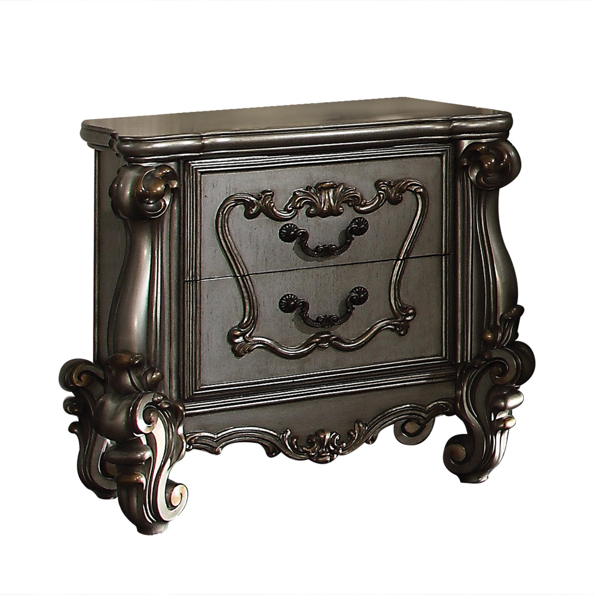 Versailles Antique Platinum Nightstand - galleria furniture outlet