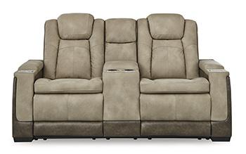 Next-Gen DuraPella Power Reclining Loveseat with Console - galleria furniture outlet