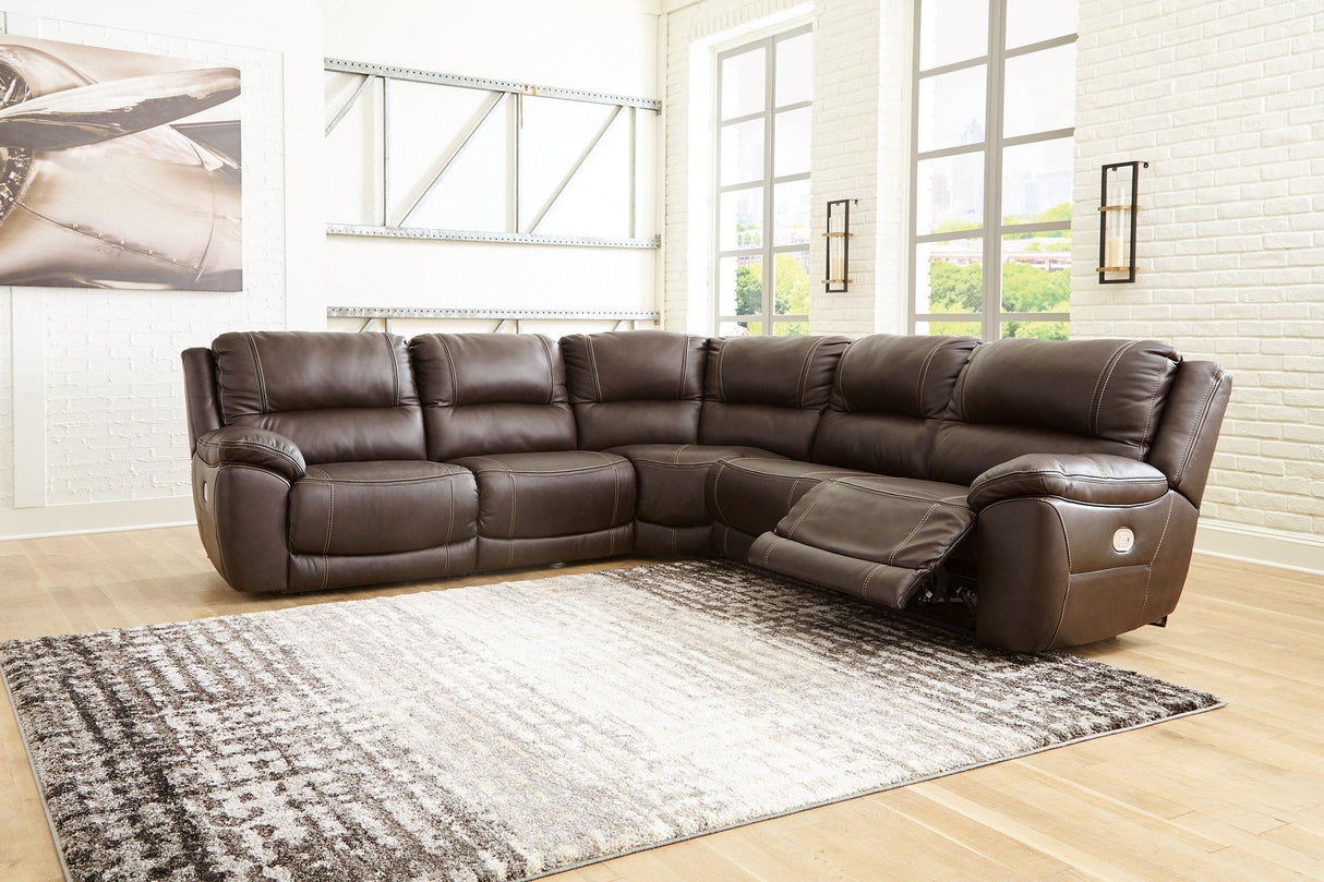 Dunleith Power Reclining Sectional - galleria furniture outlet