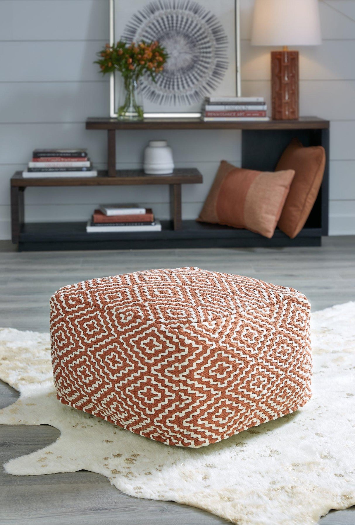 Brynnsen Pouf - galleria furniture outlet