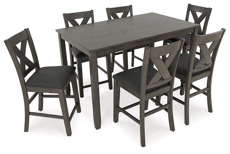 Caitbrook Counter Height Dining Table and Bar Stools (Set of 7) - galleria furniture outlet