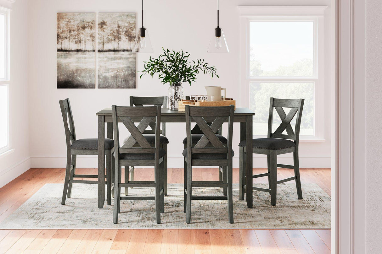 Caitbrook Counter Height Dining Table and Bar Stools (Set of 7) - galleria furniture outlet