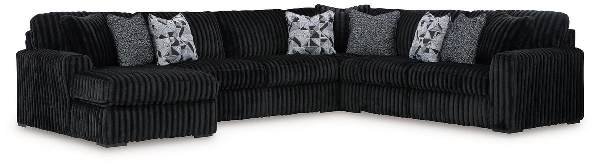 Midnight-Madness Sectional with Chaise - galleria furniture outlet