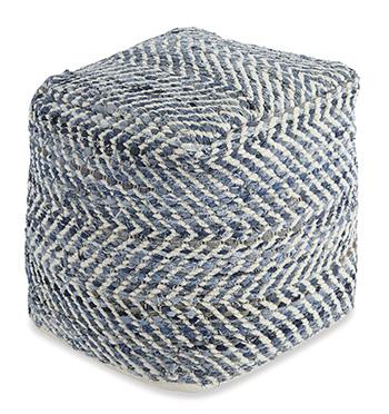 Chevron Pouf - galleria furniture outlet