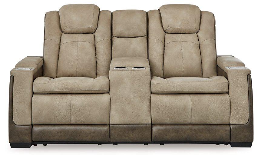 Next-Gen DuraPella Power Reclining Loveseat with Console - galleria furniture outlet
