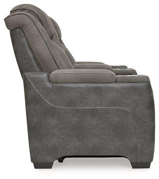 Next-Gen DuraPella Power Reclining Loveseat with Console - galleria furniture outlet
