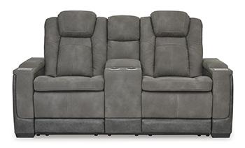 Next-Gen DuraPella Power Reclining Loveseat with Console - galleria furniture outlet