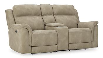Next-Gen DuraPella Power Reclining Loveseat with Console - galleria furniture outlet