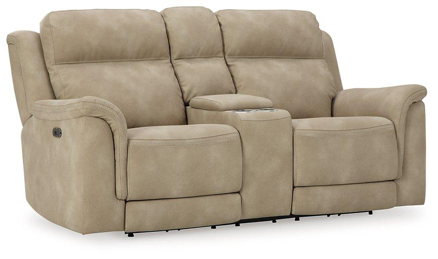Next-Gen DuraPella Power Reclining Loveseat with Console - galleria furniture outlet