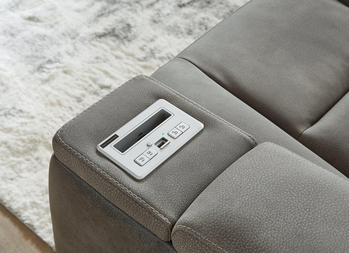 Next-Gen DuraPella Power Reclining Loveseat with Console - galleria furniture outlet