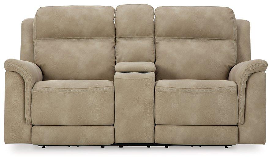 Next-Gen DuraPella Power Reclining Loveseat with Console - galleria furniture outlet