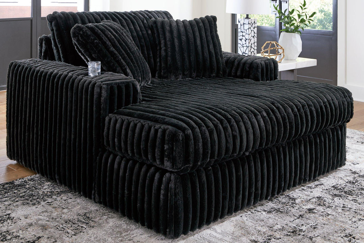 Midnight-Madness Oversized Chaise - galleria furniture outlet