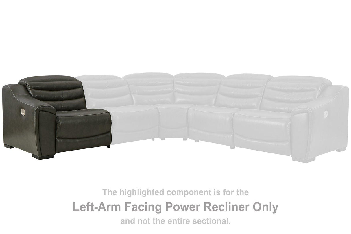 Center Line Power Reclining Sectional Loveseat - galleria furniture outlet