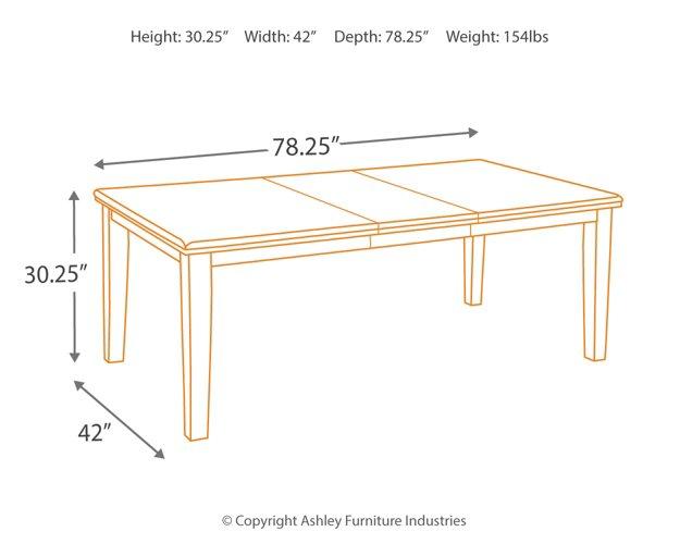 Haddigan Dining Extension Table - galleria furniture outlet