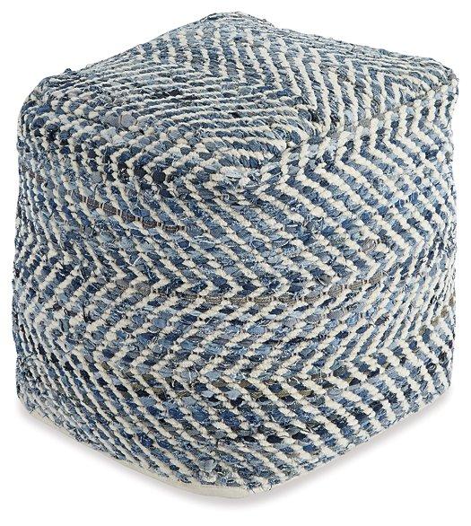 Chevron Pouf - galleria furniture outlet