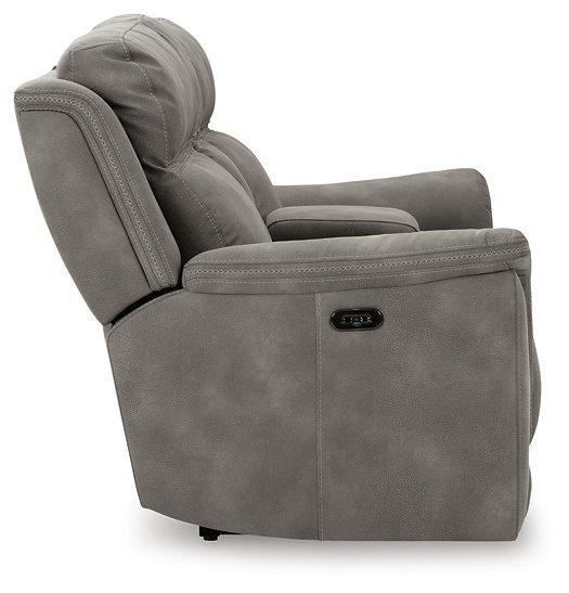 Next-Gen DuraPella Power Reclining Loveseat with Console - galleria furniture outlet