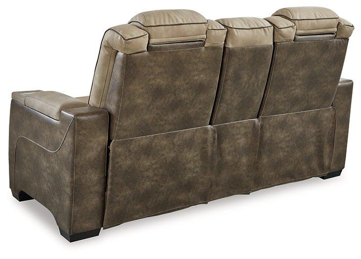 Next-Gen DuraPella Power Reclining Loveseat with Console - galleria furniture outlet