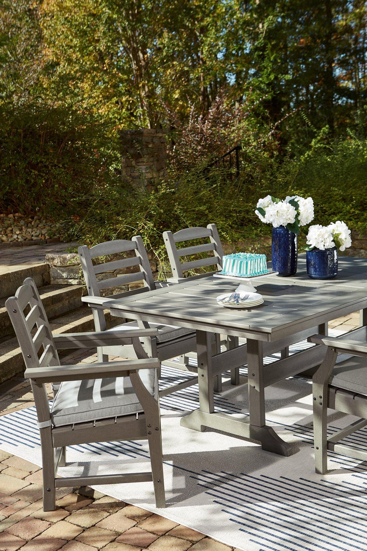 Visola Outdoor Dining Set - galleria furniture outlet
