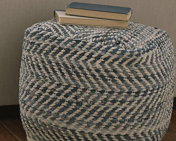 Chevron Pouf - galleria furniture outlet