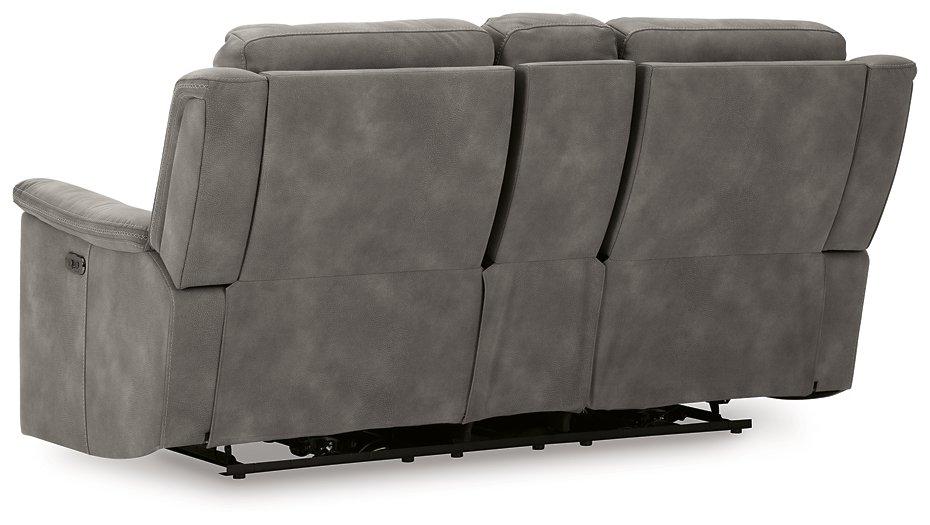Next-Gen DuraPella Power Reclining Loveseat with Console - galleria furniture outlet