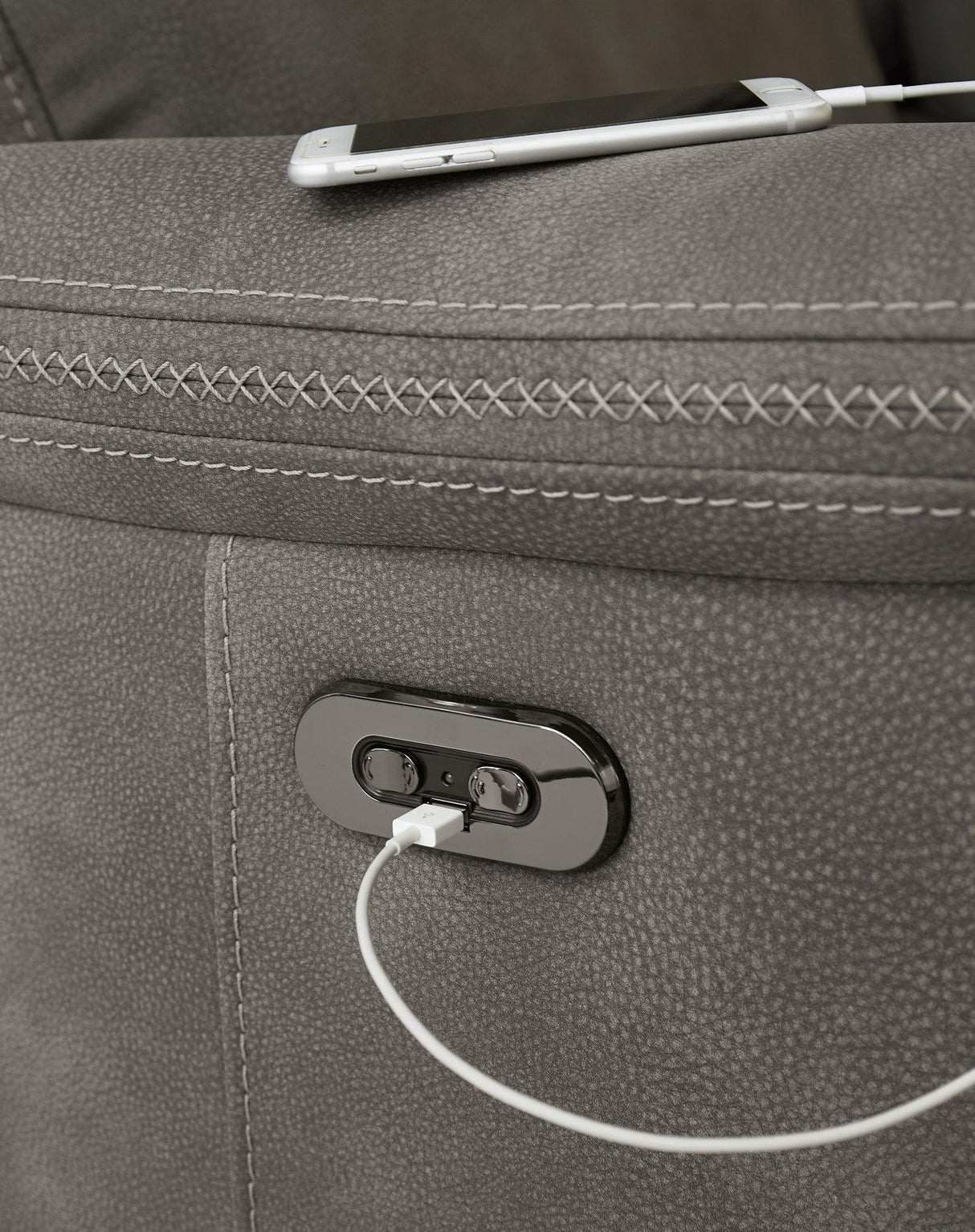 Next-Gen DuraPella Power Reclining Loveseat with Console - galleria furniture outlet