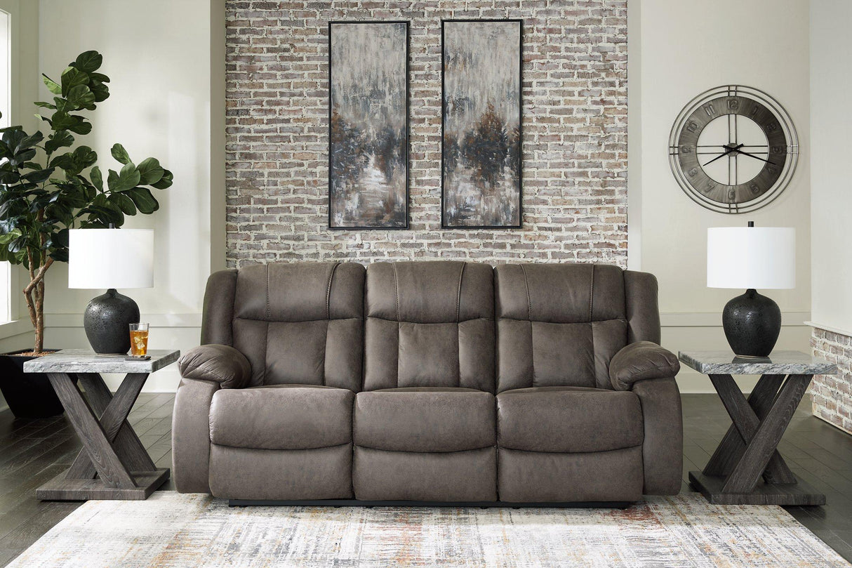 First Base Reclining Sofa - galleria furniture outlet