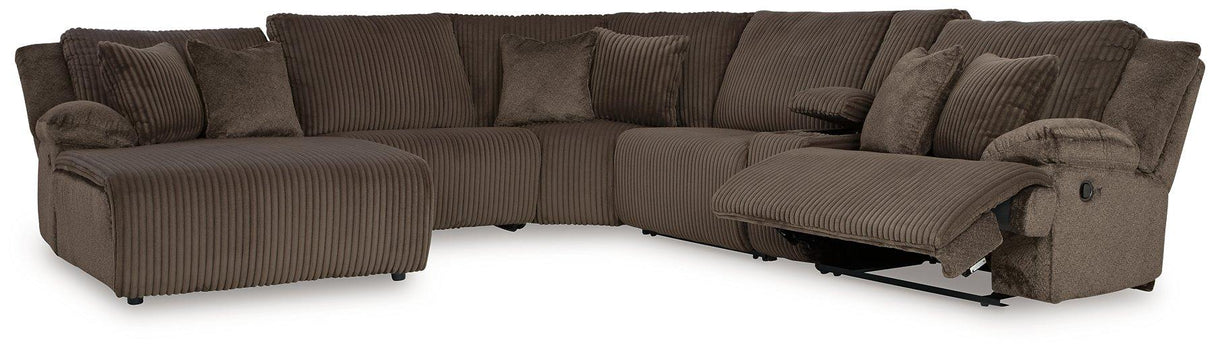 Top Tier Reclining Sectional with Chaise - galleria furniture outlet