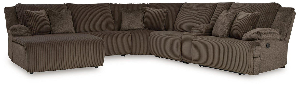Top Tier Reclining Sectional with Chaise - galleria furniture outlet