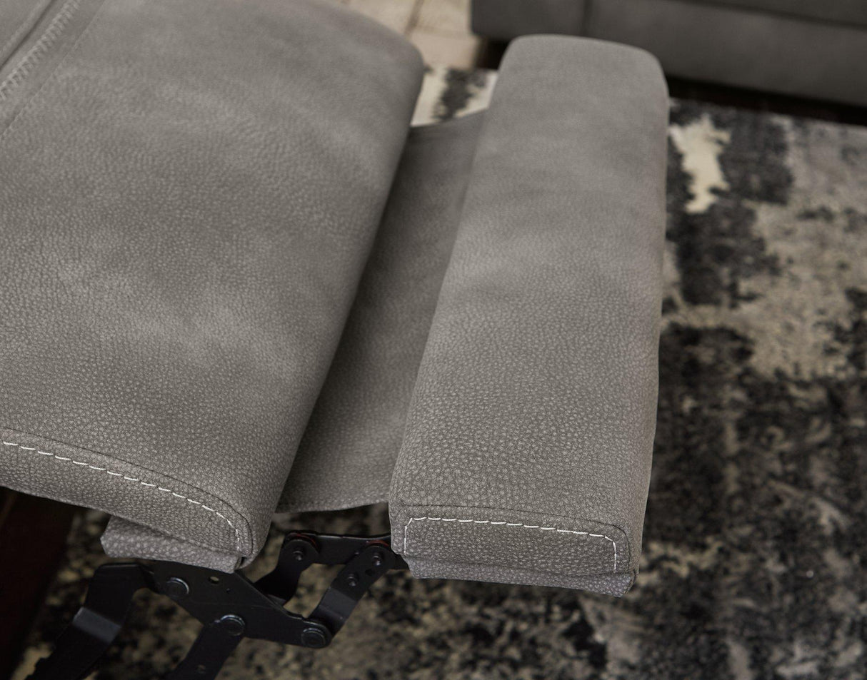 Next-Gen DuraPella Power Reclining Loveseat with Console - galleria furniture outlet