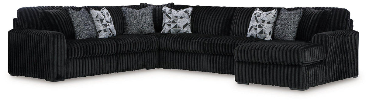 Midnight-Madness Sectional with Chaise - galleria furniture outlet
