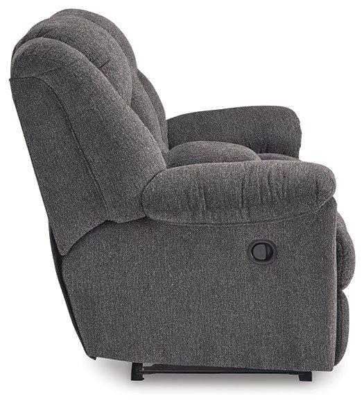 Foreside Reclining Loveseat with Console - galleria furniture outlet