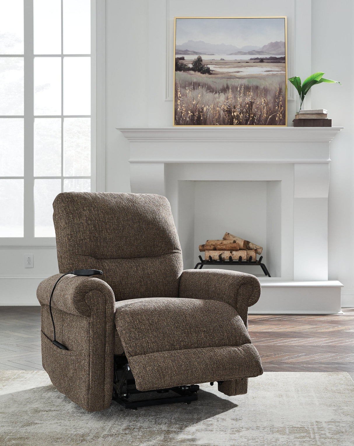 Aureta Power Lift Recliner - galleria furniture outlet