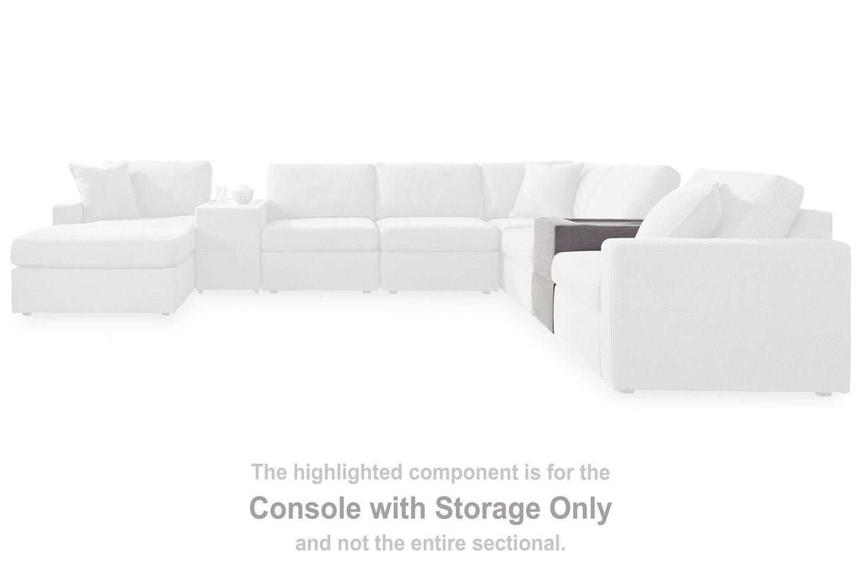 Modmax Balanced Sectional with Audio and Storage Consoles - galleria furniture outlet