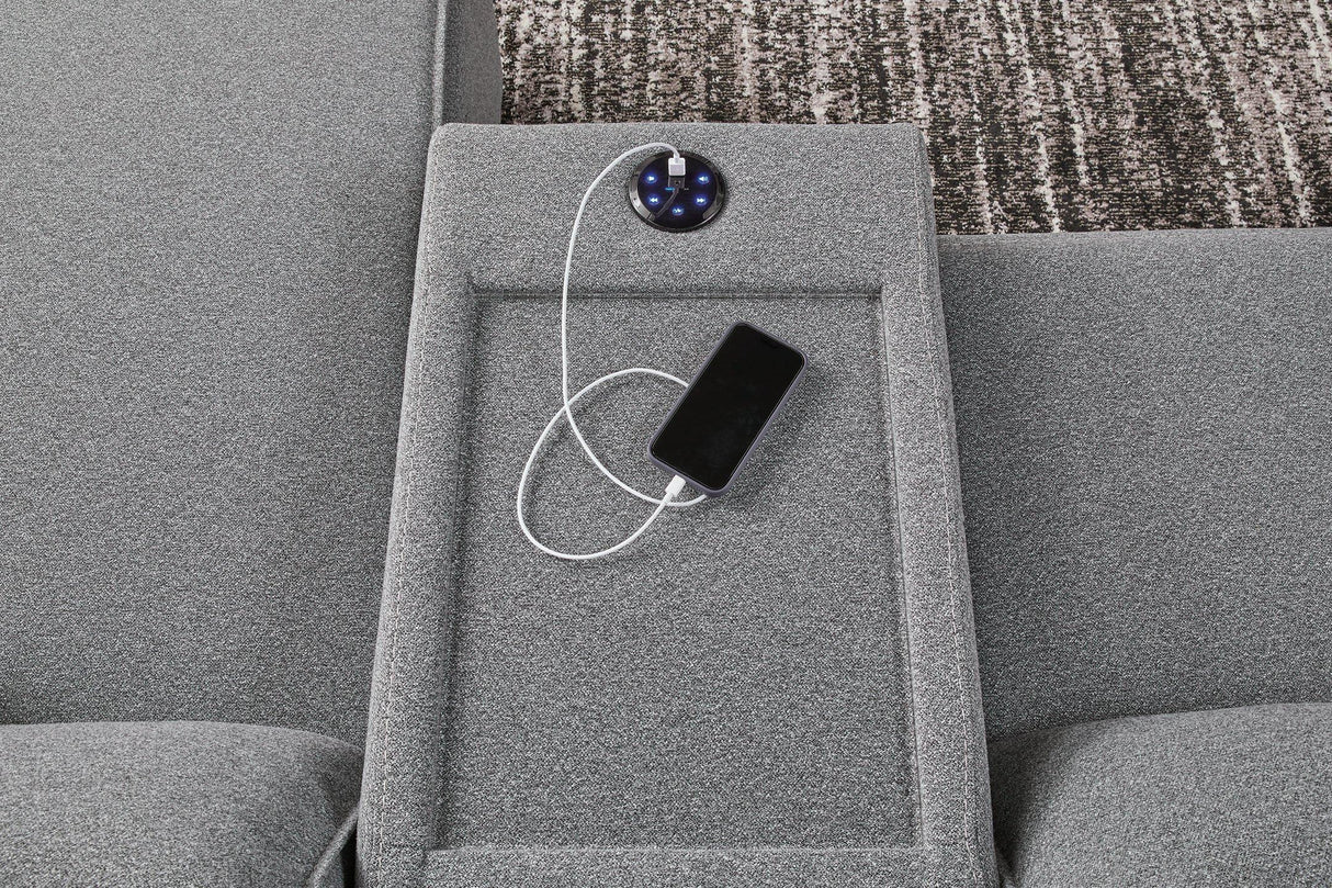 Modmax Power Reclining Sectional - galleria furniture outlet