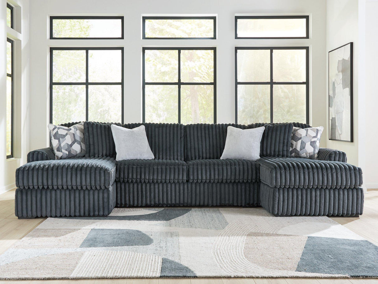 Midnight-Madness Sectional with Chaise - galleria furniture outlet