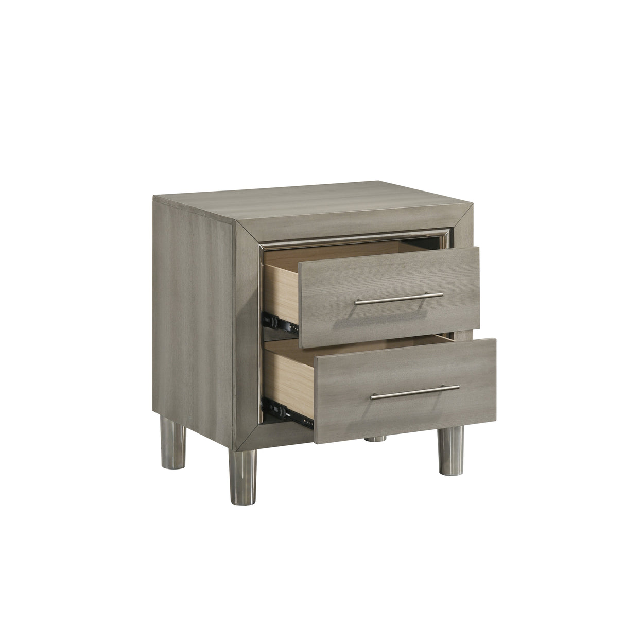Lennox 2 Drawer Nightstand-Gray