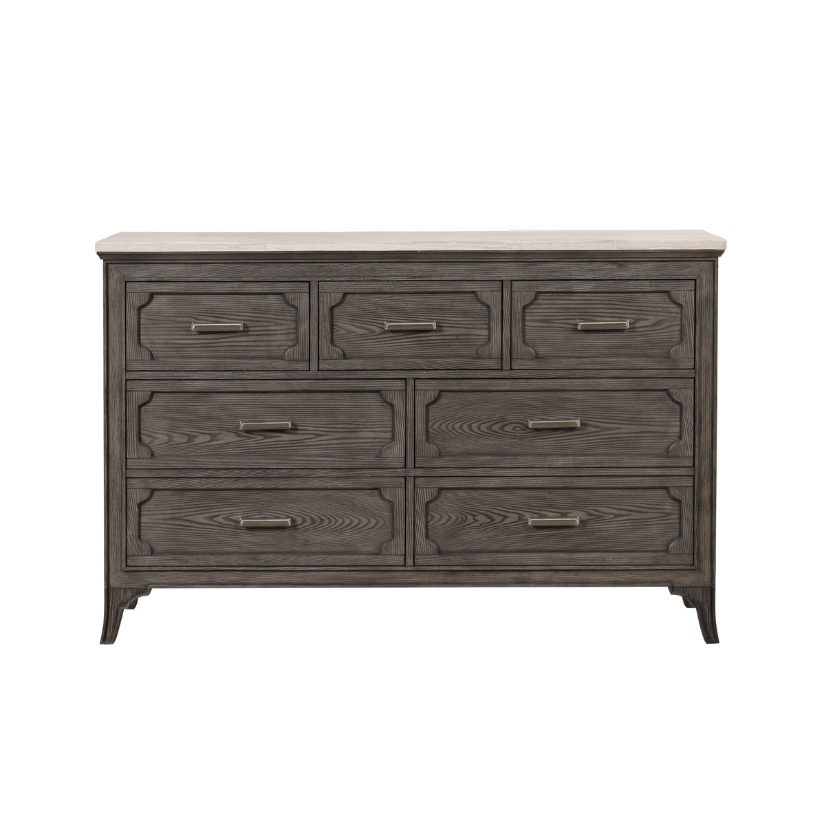 Lisbon Marble Top Dresser-Gray