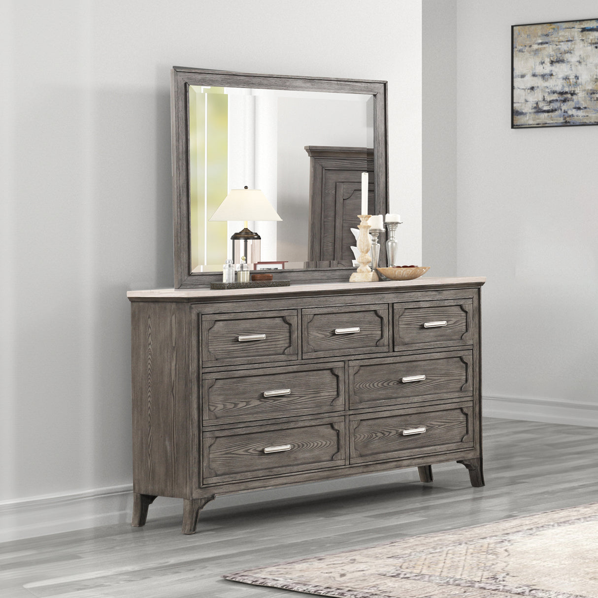 Lisbon Mirror-Gray
