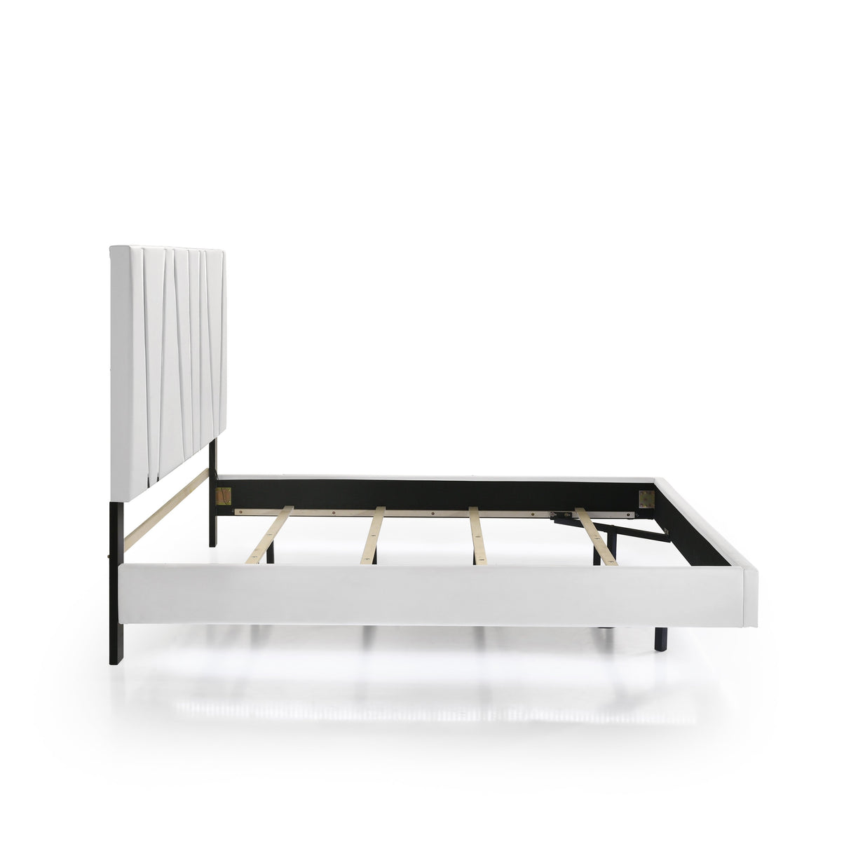 Europa 5/0 Q Headboard, Footboard & Slats-White